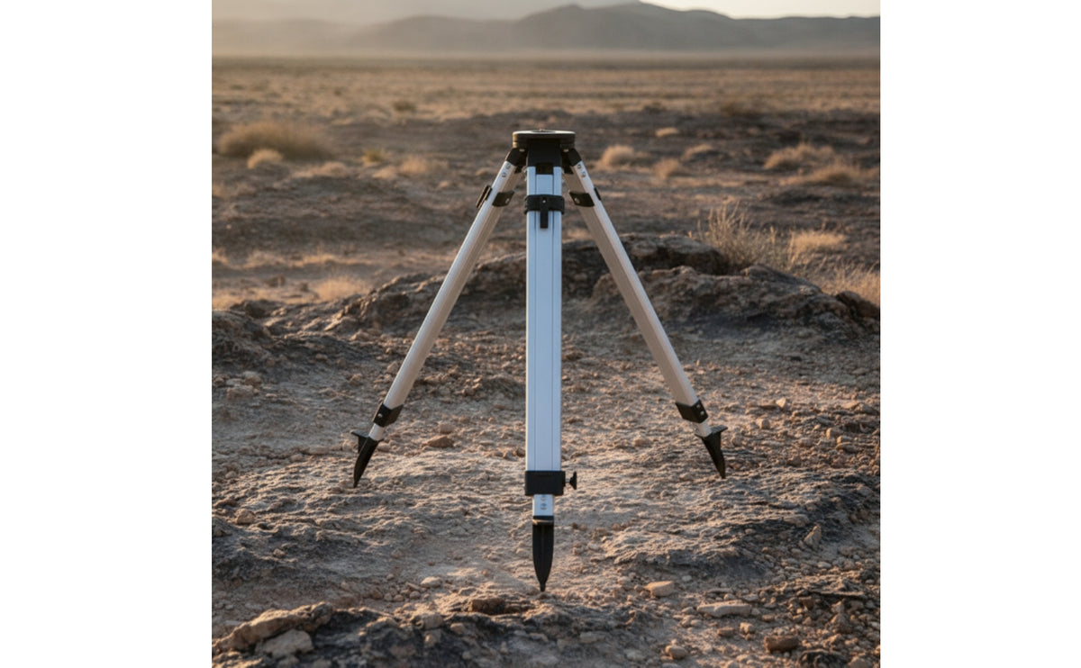 Aluminum Alloy Surveying Tripod Telescoping Surveying Tripod with Strap Adjustable Height Stable for Surveyors, Construction Sites, Field Work