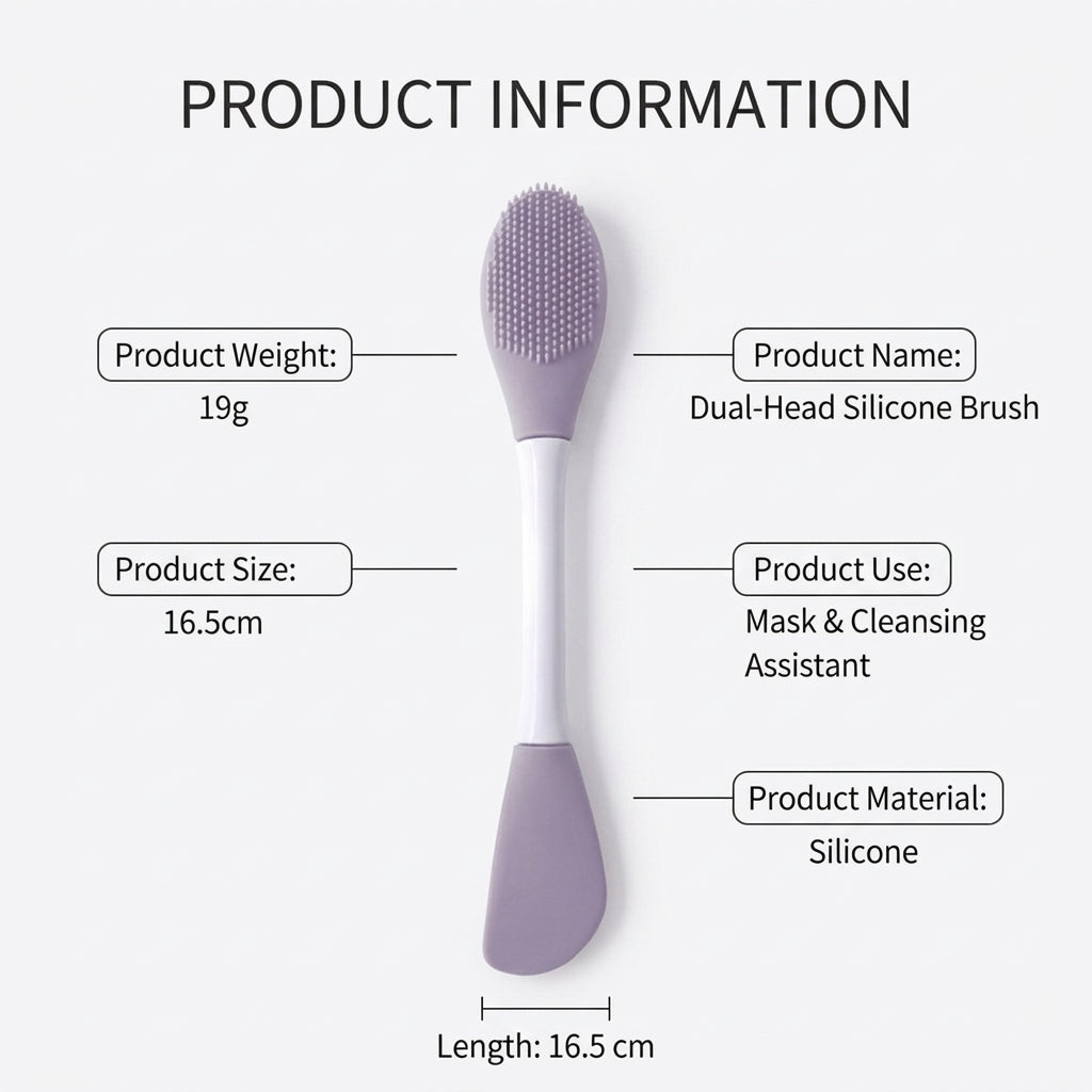 Manual Facial Cleansing Brush Double Ended Face Washing for Makeup Removal, Washable Pore Cleaning for Skincare Lovers Daily