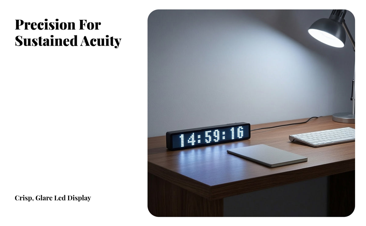 USB-USB Charged LED Digital Clock | Aluminum Alloy Body, WiFi Digital Clock, for Office