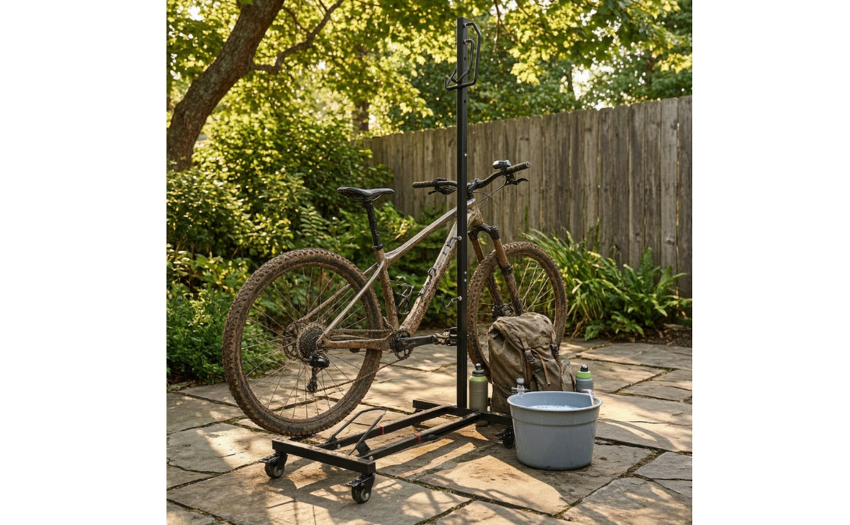 Bike Vertical Stand Stand Adjustable Upright Bike Stand Mobile for Cyclists, Garage