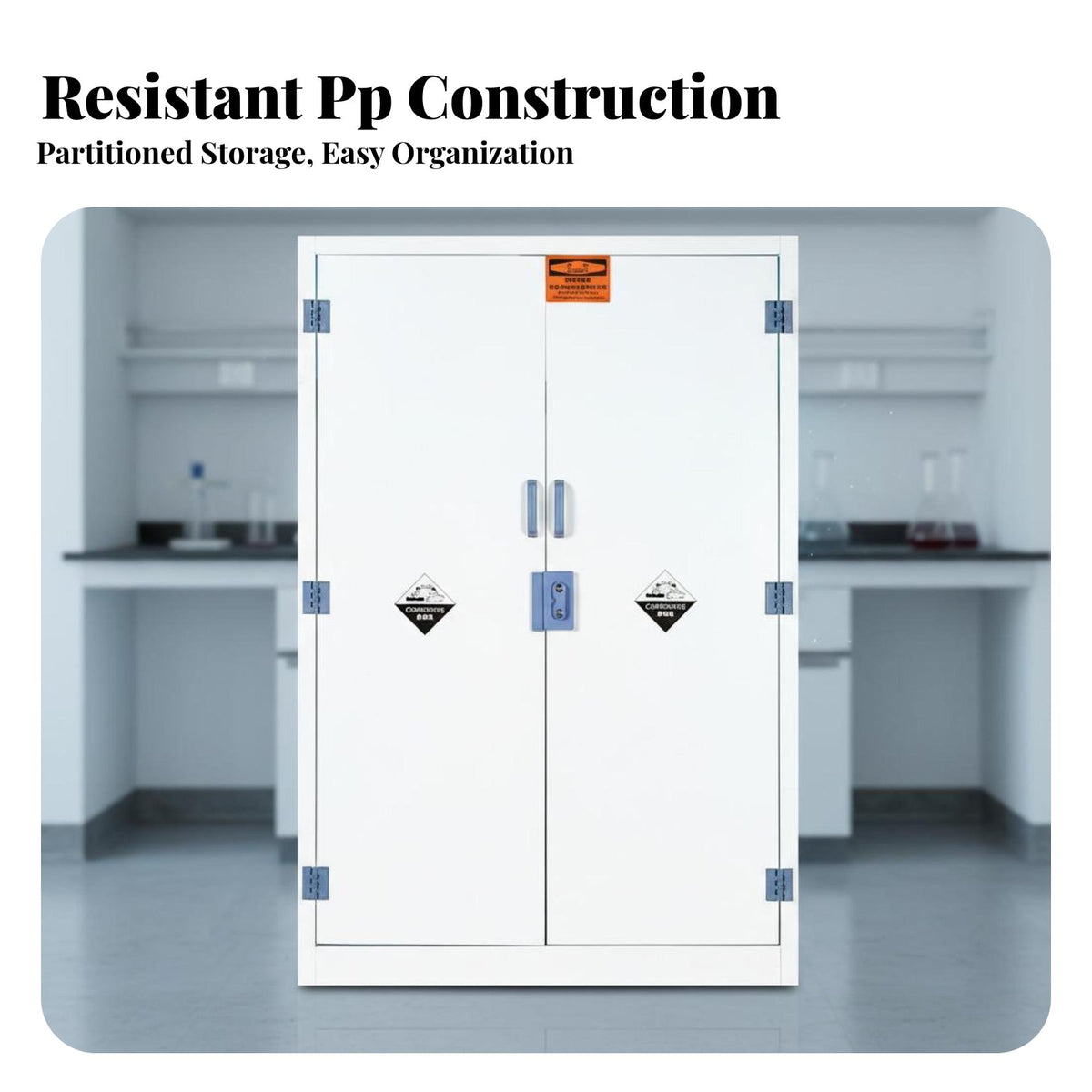 Cabinet Reactive Storage Cabinet Leak-Resistant Lab Equipment for Chemists, Students, Laboratories, School, Factory