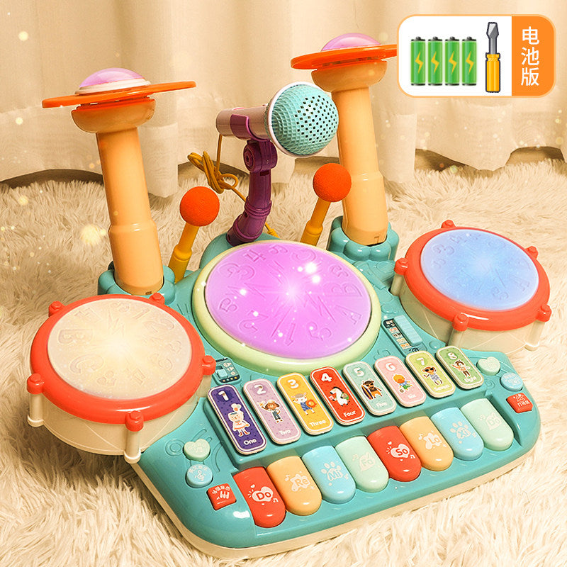 架子鼓儿童初学者宝宝敲打鼓幼儿乐器1一2岁早教益智玩具男孩女孩