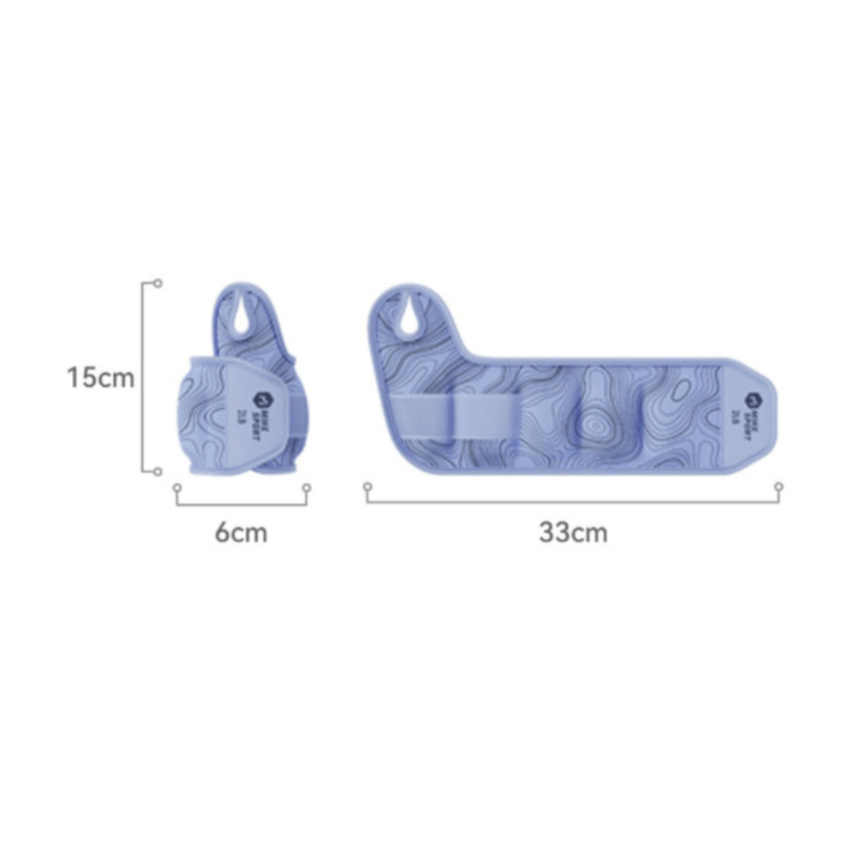 Padded Wrist and Ankle Weight Set Patterned Adjustable Wrist Ankle Weights Soft-Sided Fitness Gear Blue