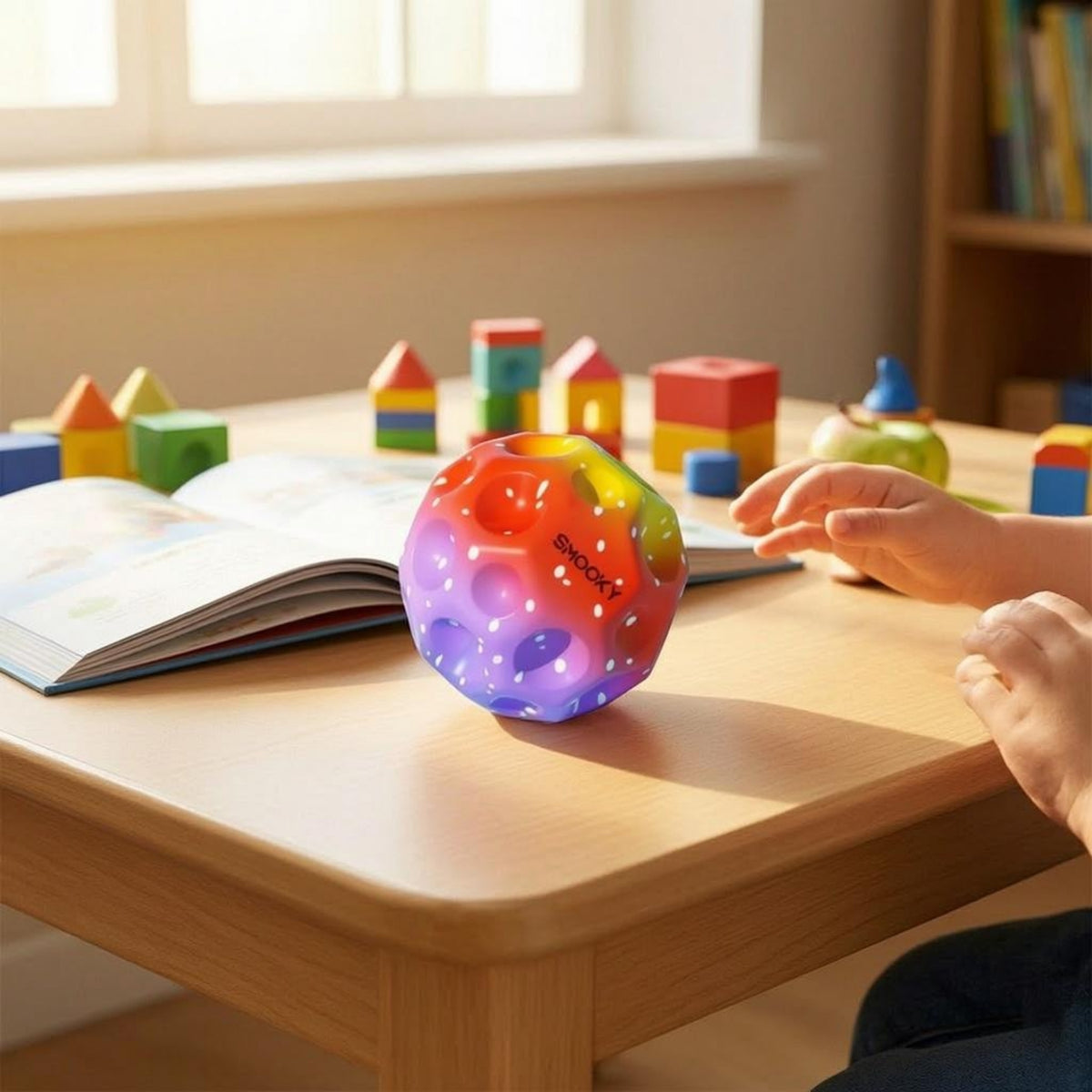 Multicolor Wrist Bouncy Ball Portable Coordination Coach