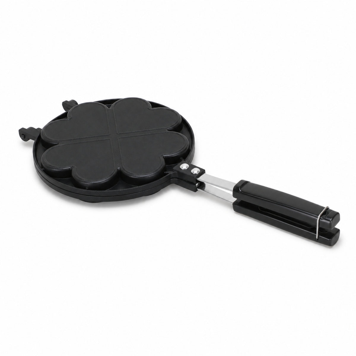Heart Waffle Pan Compact Waffle Pan with Handle Waffler Lightweight Long-Lasting for Home Bakers, Breakfast, Brunch