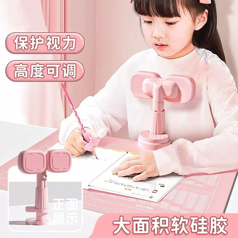 Posture Corrector for Writing, Anti-Forward Head, Eye Protection, Clamp-on Desk Model