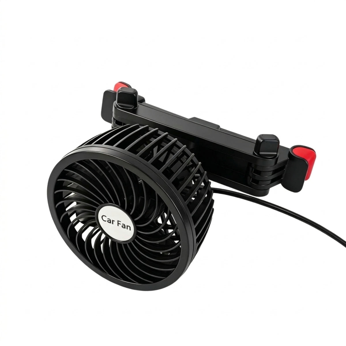 Car Fan with Adjustable Arm Lightweight Car Cooling Fan Wired for Road Trippers