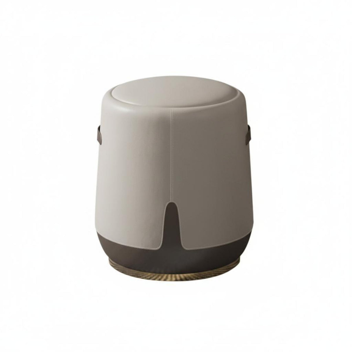 Nordic design Round Stuffed Ottoman Minimalist Design Three-Legged Round Seat Padded Top Low Stool multifunctional for hot beverage lovers, household members, removingice Workers, Bedroom, Entryway