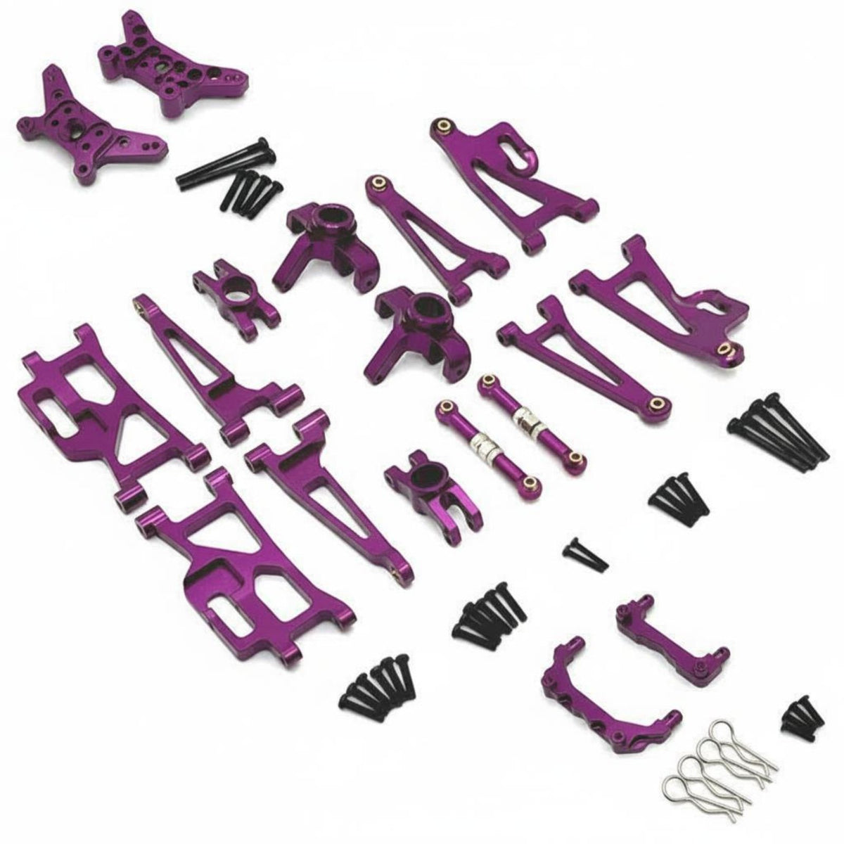 Adjustable Steering Links 1/14 Scale RC Car Parts Metal Shock Absorption Arm Set