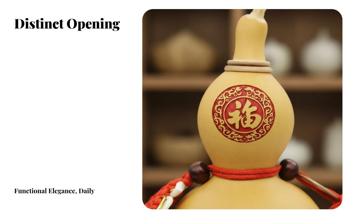 Feng Shui Prosperity Round Gourd Openable Gourd Ornament Auspicious Gourd Charm for Doorway, Home, Office