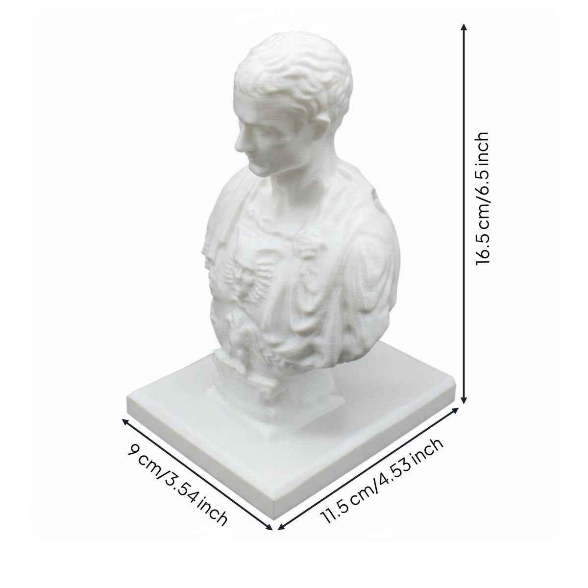 Caesar Bust Pen Holder Historical Ancient Ruler Caesar Pencil Holder Desktop Decoration Tabletop Decor for Office