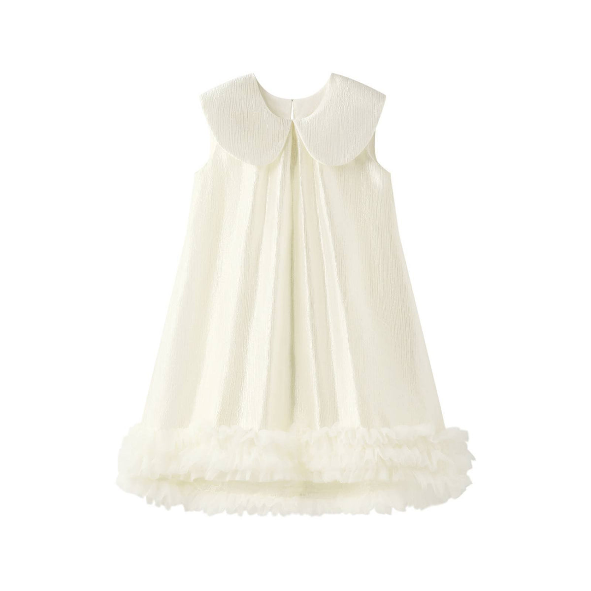 Sleeveless Dress Lightweight Shimmery Doll Dress Breathable Girl Frock for Wedding