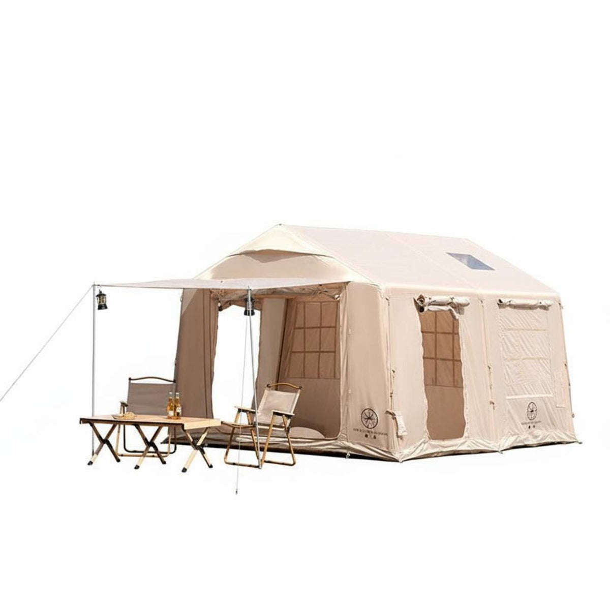 Rainproof Inflatable Camping Tent Waterproof Inflatable Tent Portable Spacious Interior for Families, Groups