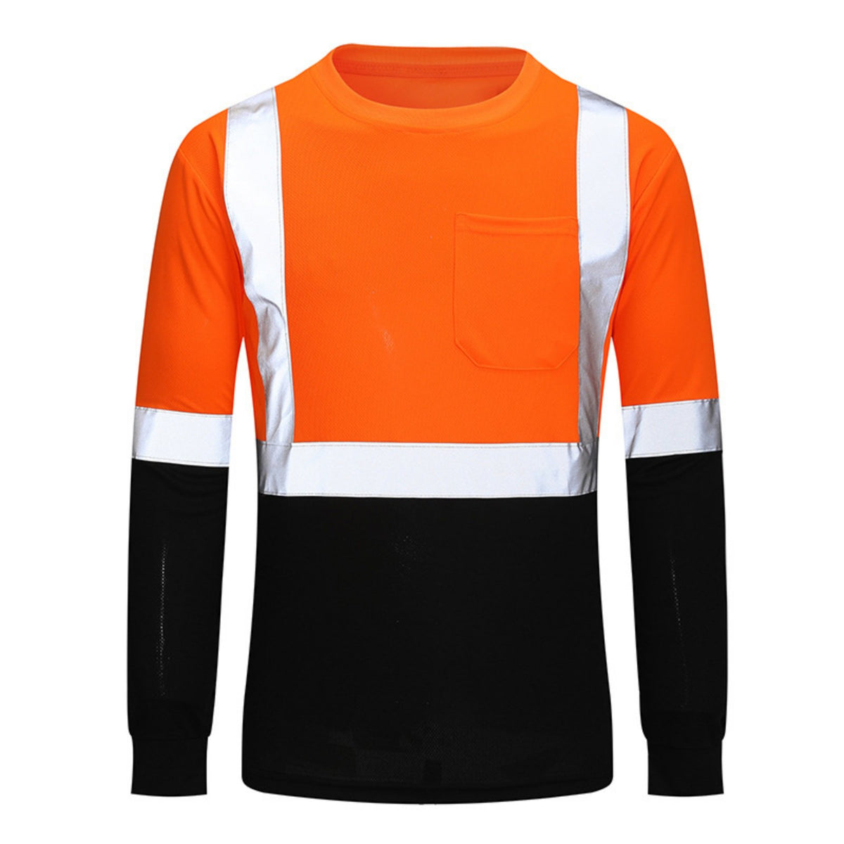 Long Sleeve Reflective Work Shirt Lightweight Long Sleeve Reflective Shirt High Visibility Top Machine Cleanable for Men