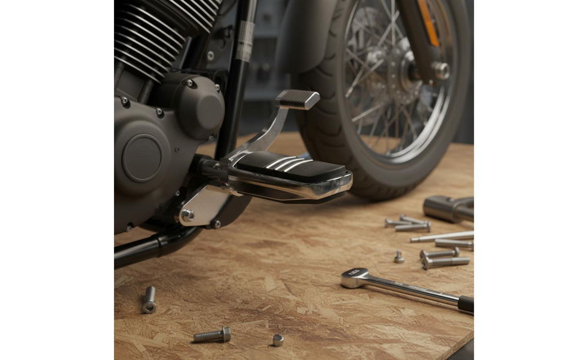 Motorcycle Foot Peg Assembly Textured Surface Motorcycle Foot Peg Kit Easy