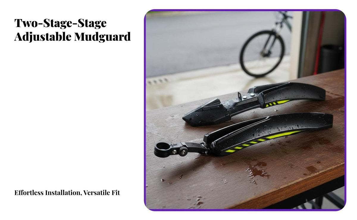 2 Pieces Front and Rear Bike Fenders Long-Lasting Front and Rear Mudguard Set Adjustable Cycle Spray Guard High Toughness
