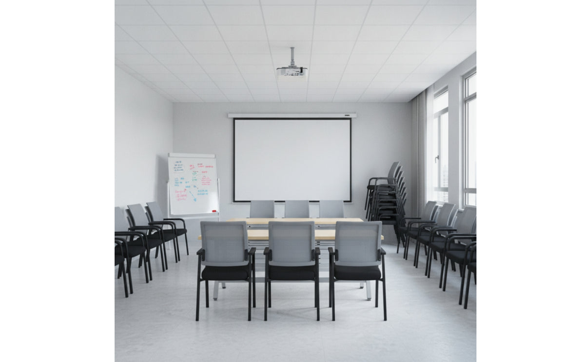 Office Chair with Mesh Back Space-Saving Stackable Chair Padded for Professionals, Students, Reception Area