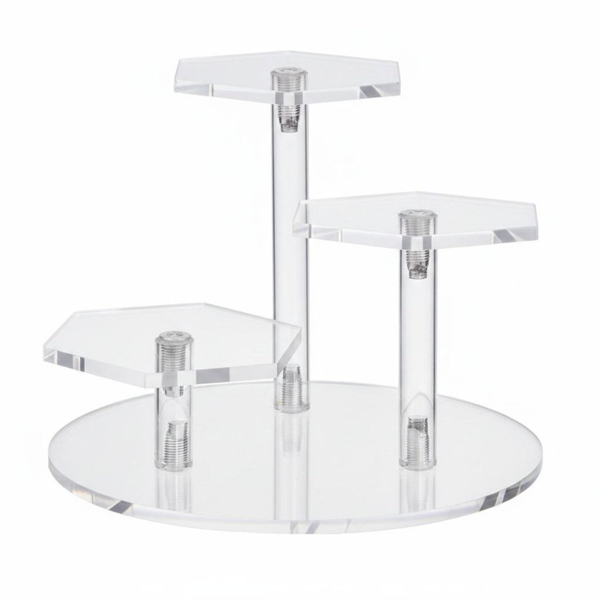 Transparent Acrylic Display Stand Clear Tiered Display Stand Multi Purpose Acrylic Riser Stacked for Shelf, Room Decor, Desk