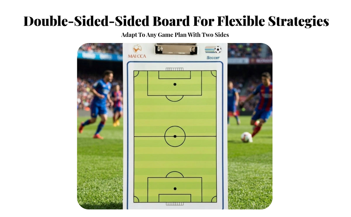 Soccer Board Erasable Metal Portable Sports Gear Double-Sided Soccer Instruction Board for Training