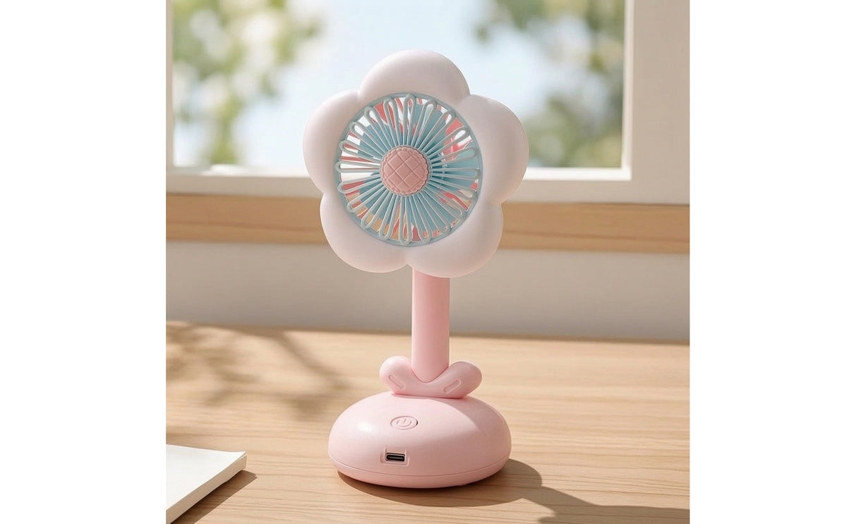 Desktop Fan with Night Light 5-Speed Desk Fan with Night Light Portable for Students, Bedside Table, Dorm Room