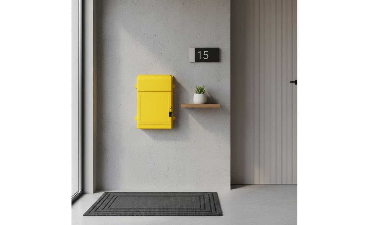 Wall Mounted Mailbox Weatherproof Wall Mounted Locking Mailbox Lockable Mail Case Weather Resistant Letterbox Long-Lasting