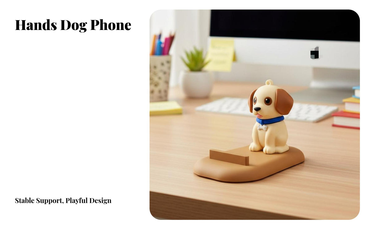 Dog Phone Stand Decorative Cute Puppy Phone Stand Great Gift Idea Desk Decoration for Teens, Kids, Office, Nightstand
