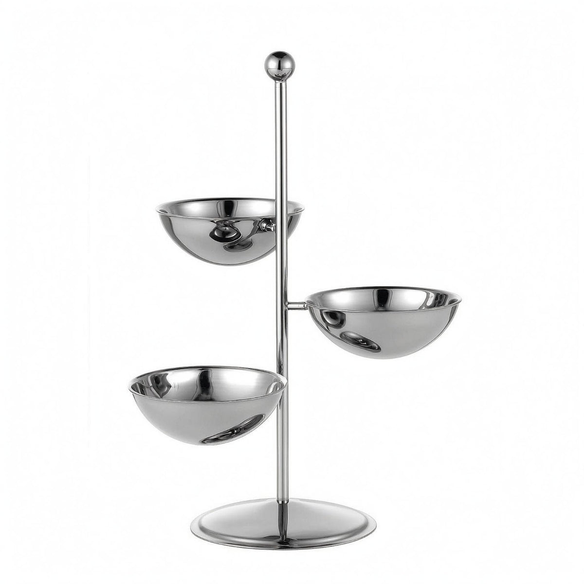 Three-Bowl Snack Simple to Clean to Clean Snack Stand Space Saving Countertop Fruit Organizer