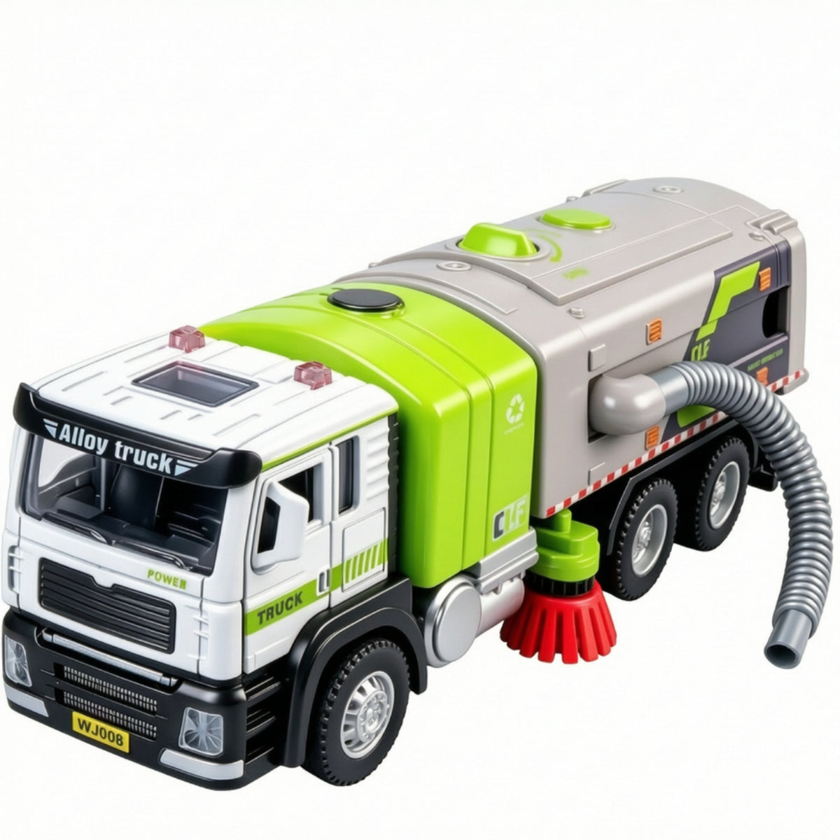 Alloy Automatic Sweeper Truck and Garbage Transport Vehicle Model