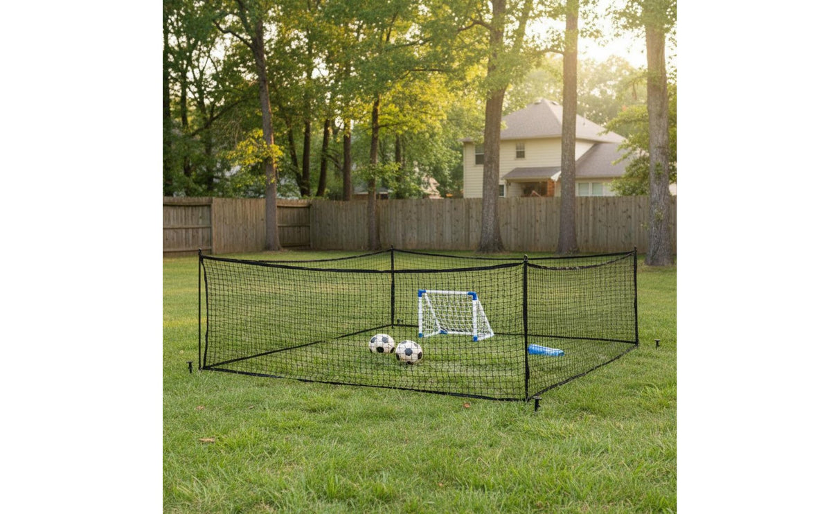 PE Material Football Backstop Net Easy to Assemble Ball Stop Net Strong Mesh Sports Protection Screen Tear Resistant