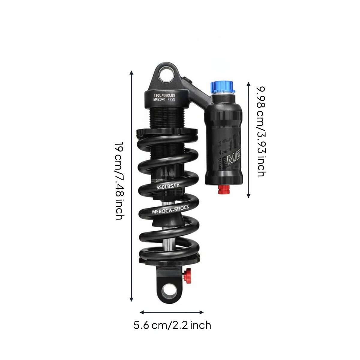 Damping Adjustment Coil Coil Rear Shock Absorption Shock Extra Bushings Included Mountain Bike Rear Shock Absorber Rebound Control Adjustable Preload for Away from-Road, Trail Riding