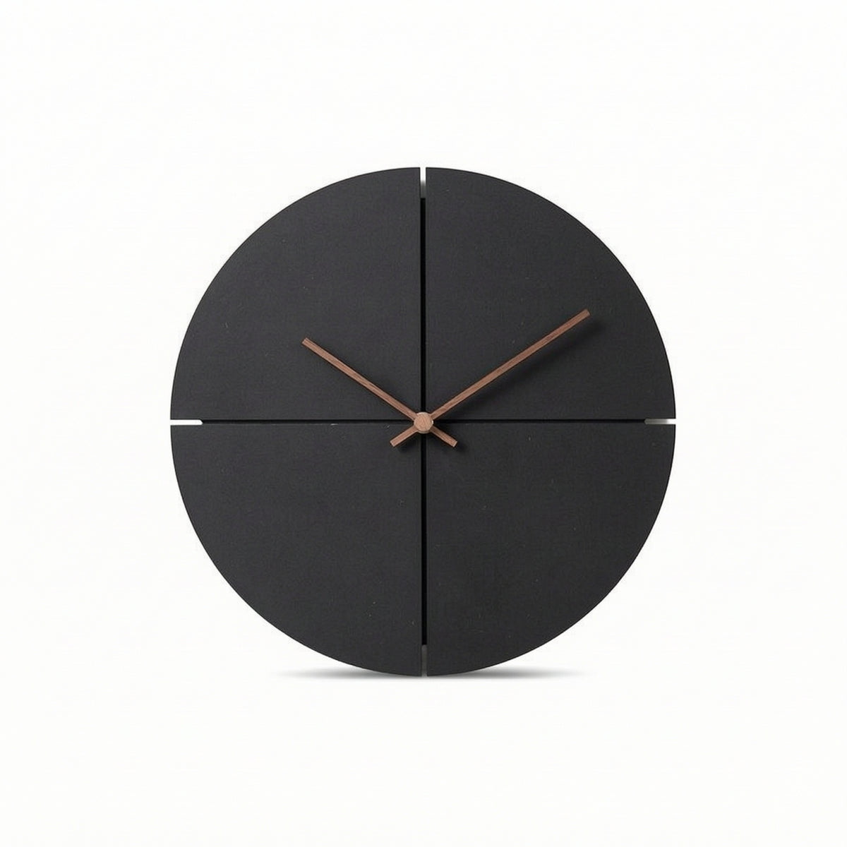 Wall Clock with Wood Hands Modern Minimalist Wall Clock 12 Inch Battery Operated for Living Room, Bedroom