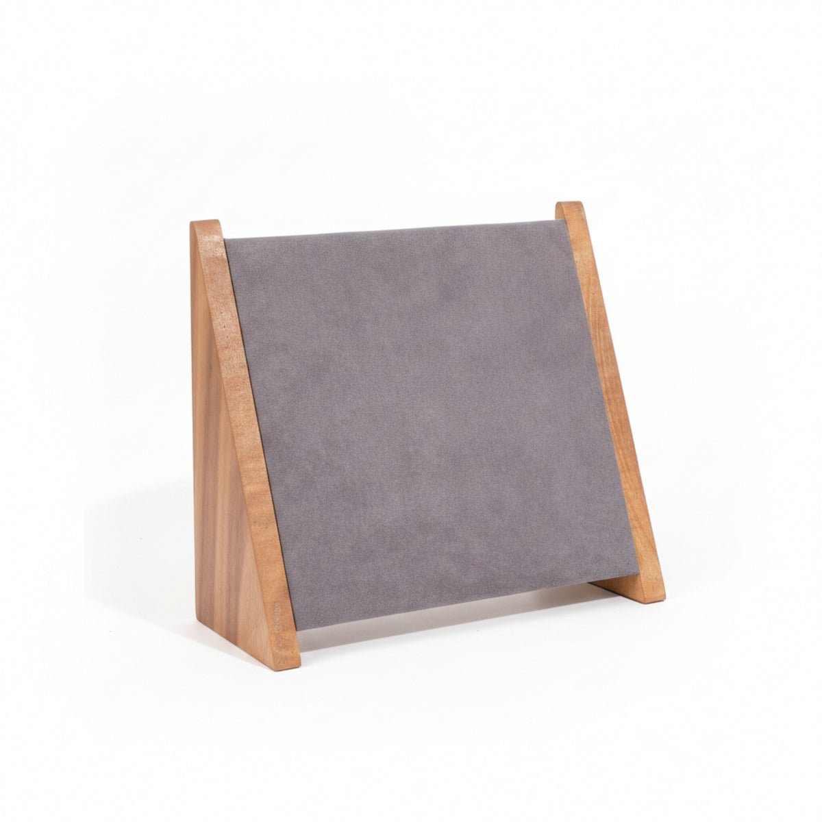 Slanted Design Necklace Display Stand Padded Panel Wooden Necklace Stand Side Support Frames Tabletop Jewelry Display Elegant Finish
