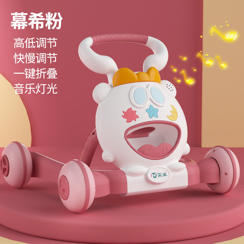 学步车手推车摇摇马防o型腿儿童防侧翻宝宝可调速多功能三合一