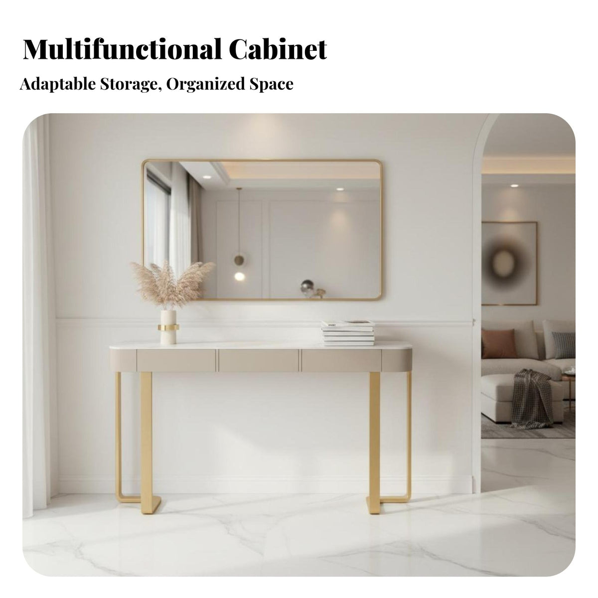 Sintered Stsingle Top Narrow Console Table Modern design Narrow Entryway Stand Light Luxury Accent Furniture Slim silhouette for Homeowners, Apartment Dwellers, Renters, Foyer, Hallway, Living Room, Bedroom