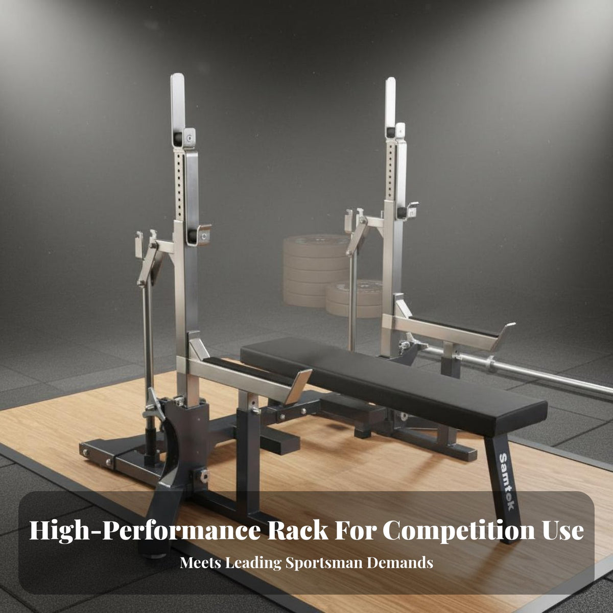 Adjustable Squat Rack Multi-Functional Weight Lifting Strength Training Rack Heavy Duty Adjustable Squat Stand for Weightlifters
