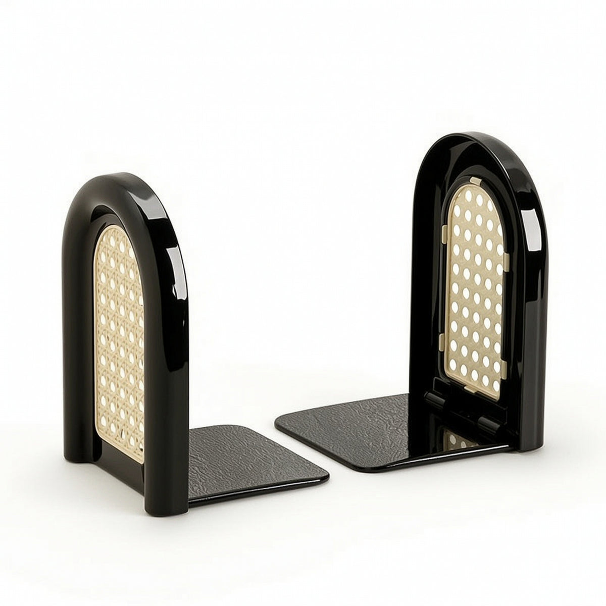Desktop Bookends Freestanding Bookends with Arched Frame Book End Compact Book Stopper Space-Saving for Students, Study Desks