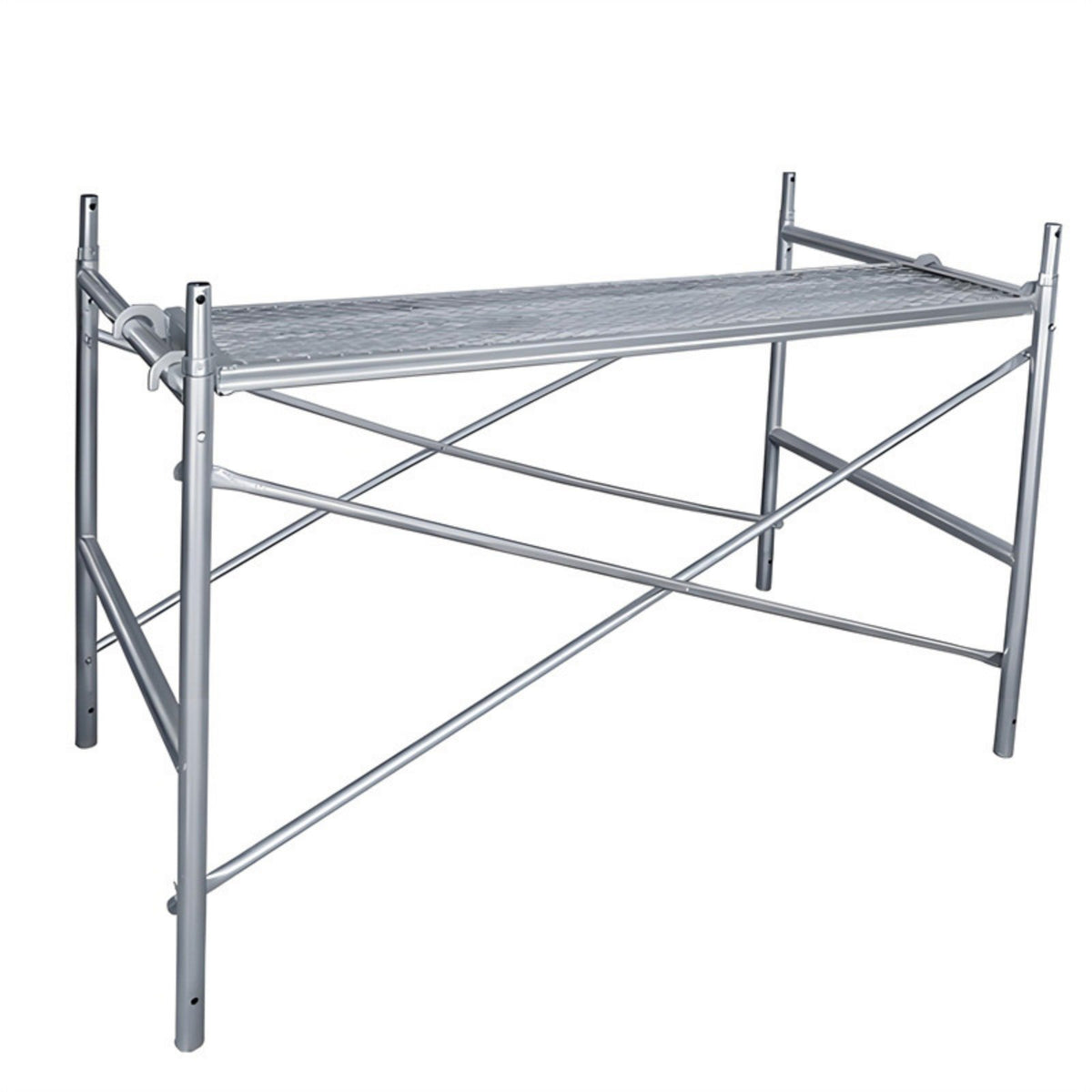 Galvanized Steel Adjustable Height Scaffold Quick Setup Adjustable Scaffolding Platform H-Frame Scaffolding Heavy Duty for Painters, DIY Enthusiasts, Contractors, Home Renovation, Indoor Use, Workshop