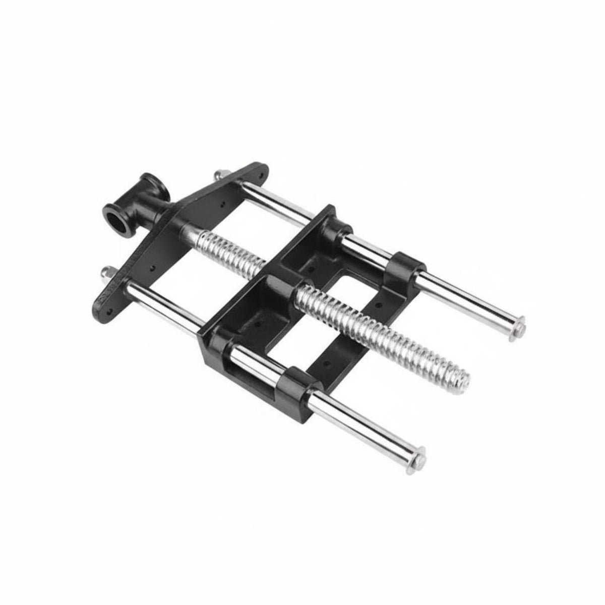 Double Guide Rods Workbench Front Vise Cast Iron Construction Woodworker's Bench Vise Heavy Duty Clamping Device for Carpenters, Woodworkers, Garage