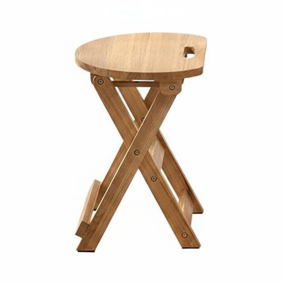 Foldable Design X-Shaped Frame Folding Stool Space-Saving Household Furniture Sturdy Portable Seat Easy to Use for Homeowners, Travelers, Small Areas, Kitchen, Dining Room, Entryway