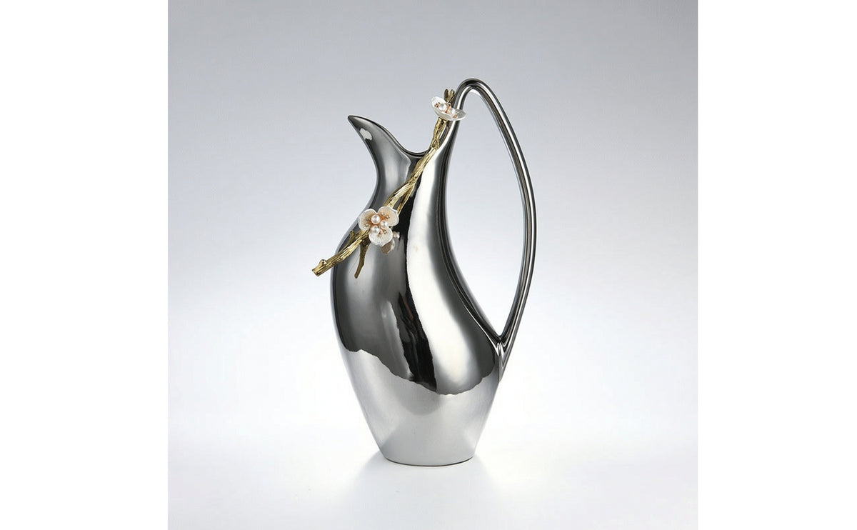 Pitcher Vase with Handle Modern Vessel Minimalist for Mantel