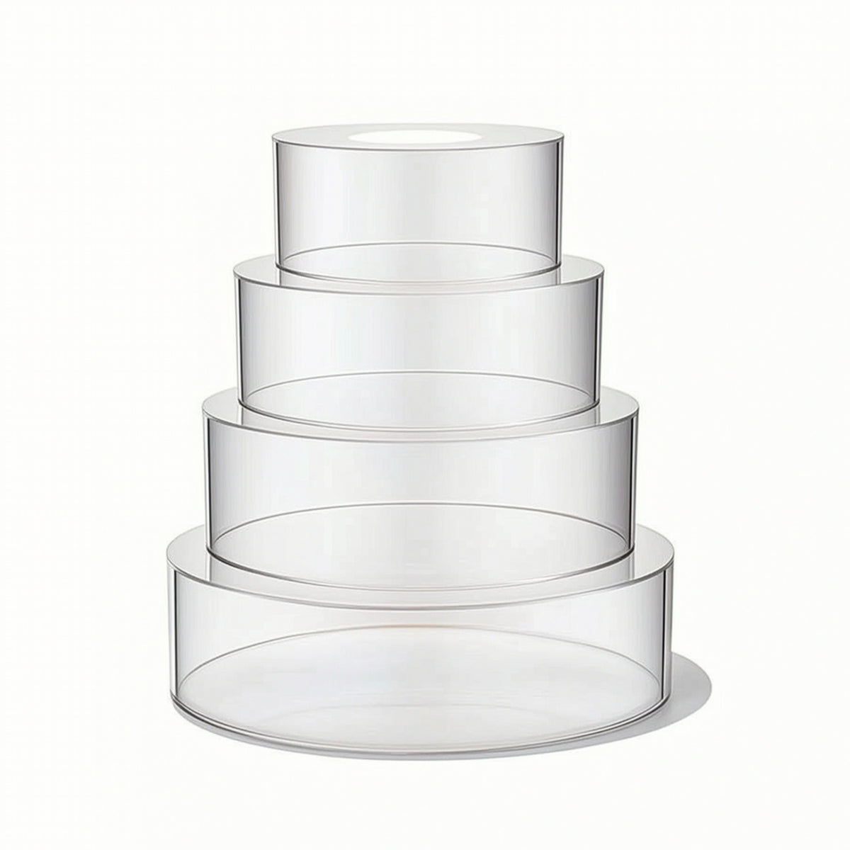 4 Pieces Cake Display Cylinder Versatile Acrylic Display Container Easy to Clean
