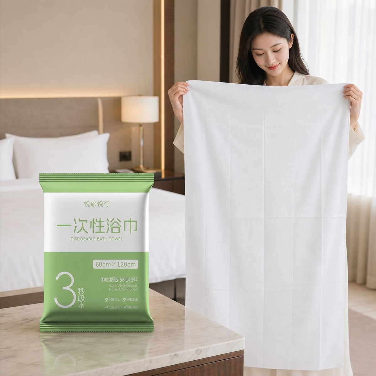disposable bath towels