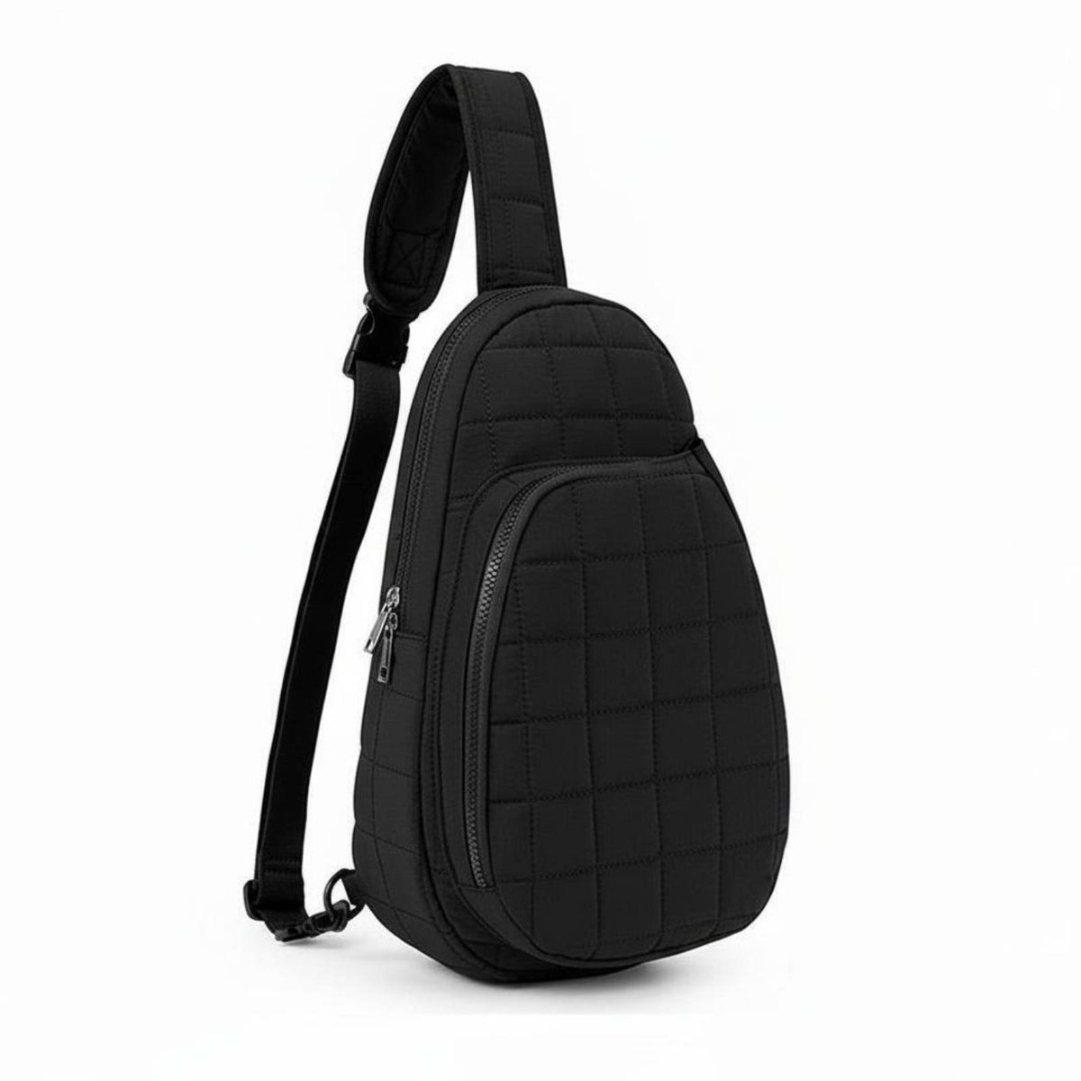 Adjustable Strap Crossbody Racket Backpack Multi-Pocket Quilted Tennis Sling Bag Large Capacity for Women, Travel, Gym