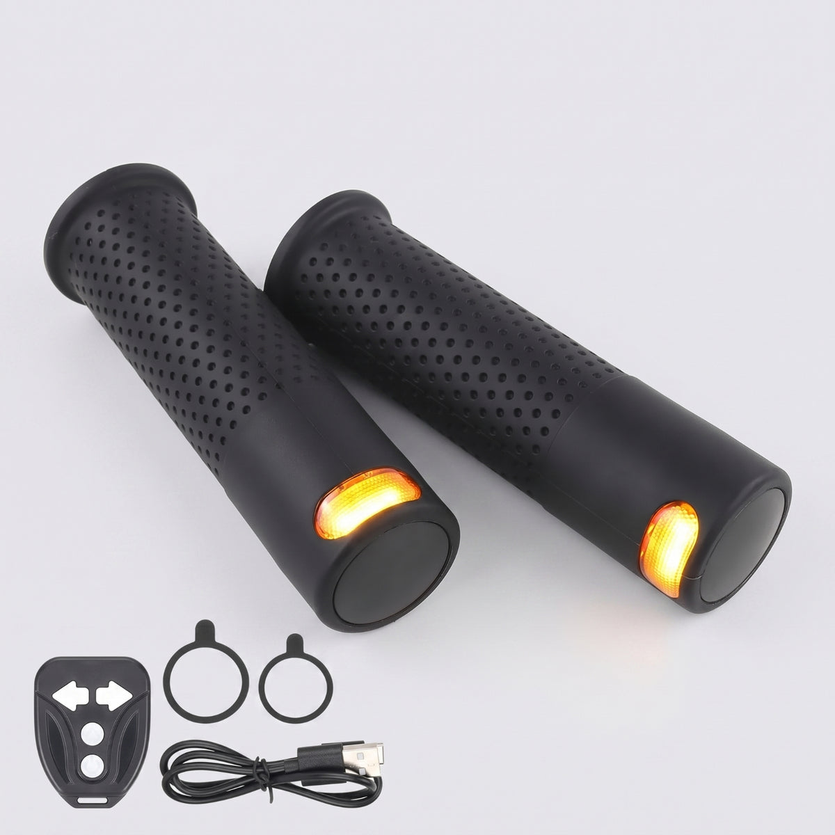 Handlebar Grip with Turn Blinker LED Grips with Turn Indicators Ergonomic for Commuters