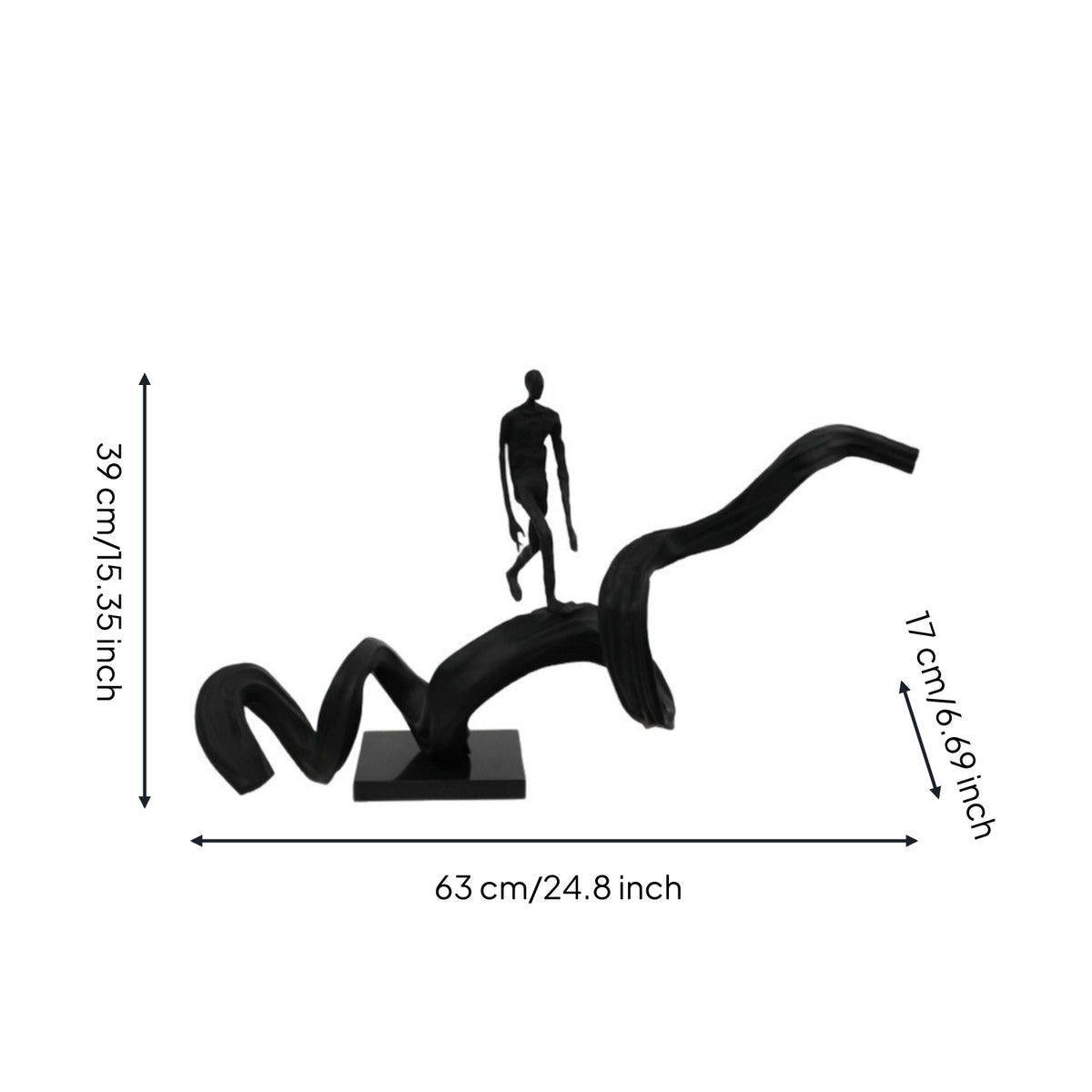 Abstract Human Figure Sculpture Modern Human Figure Sculpture Artistic Decorative Display Statue for Entryway