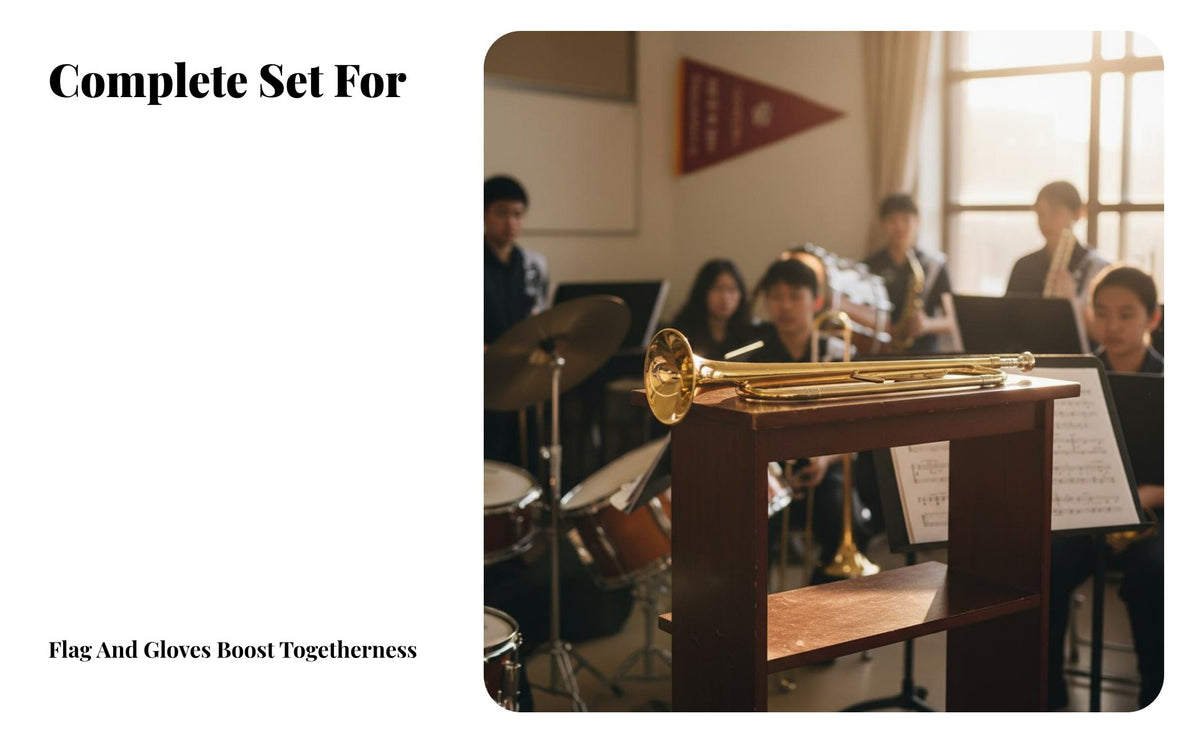 Loud Clear Tone School Band Bugle Easy to Play Bugle Brass Instrument Bright and Powerful Sound Alert Brass Instrument Lightweight for Beginners, Musicians, Performances, Ceremonies, Music Practice, Festivals