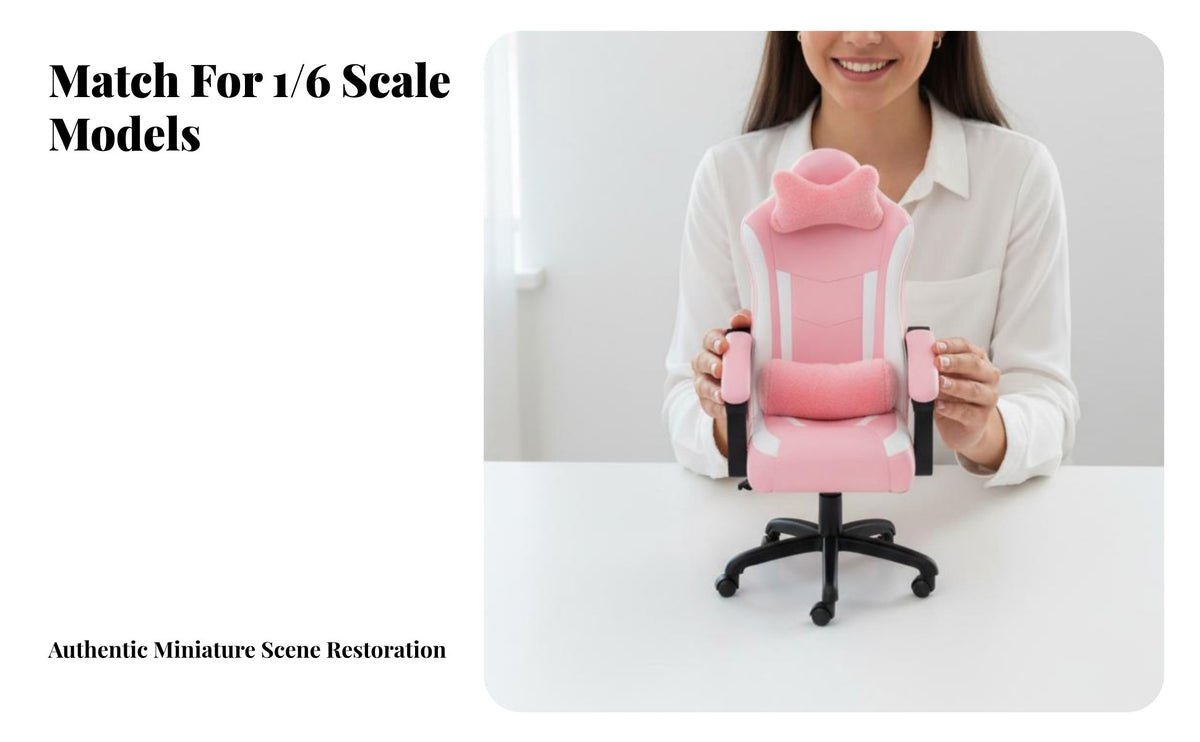 1/6 Scale Gaming Chair Highly Detailed Miniature Gaming Chair Tiny Office Armchair Model Versatile Decoration for Dioramas