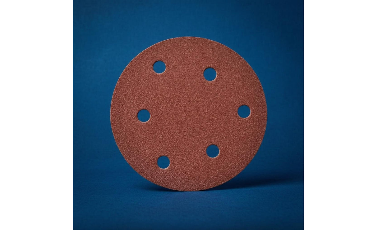 10 Pieces Flocked Self-Adhesive Sanding Disc Brown 5-Inch Sanding Disc Easy Installation Power Tool Parts Strong Grip