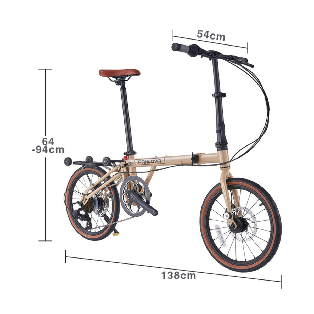 Folding Bike Lightweight 7-Speed Bike High-Carbon Steel Frame for Commuters
