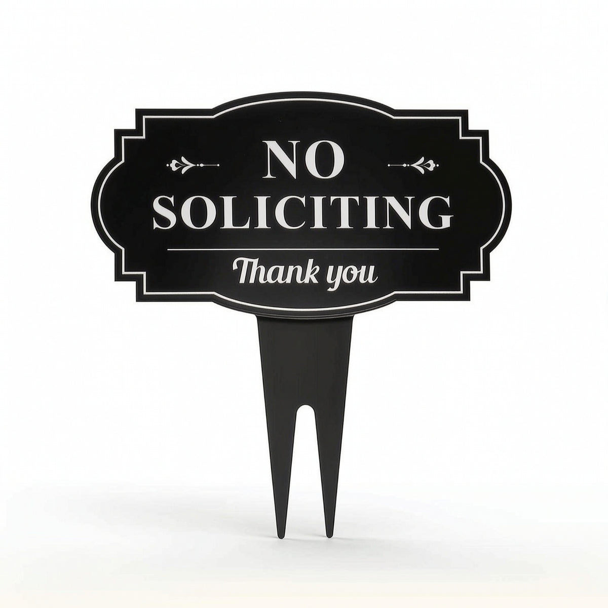 No Soliciting Sign with Stake Weatherproof No Soliciting Sign Decorative